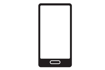 シンプルなスマートフォンの白黒アイコン
