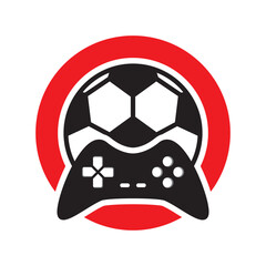 Football gaming vector logo design