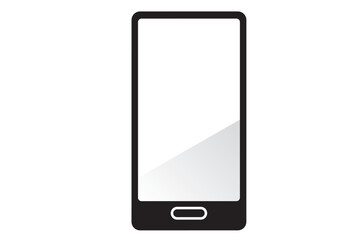 シンプルなスマートフォンの白黒アイコン