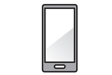 シンプルなスマートフォンの白黒アイコン