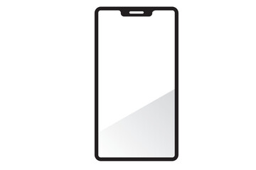 シンプルなスマートフォンの白黒アイコン