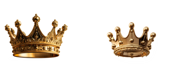golden crown isolated on white background
