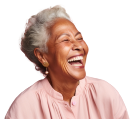 PNG Mexican senior woman laughing smile adult.