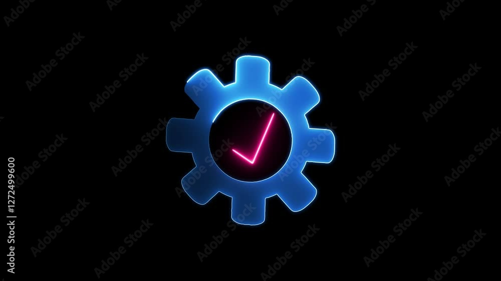 Poster certified guarantee approval or secure access system concept, quality business service. tick ​​mark 