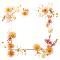 Obraz premium PNG Flower yellow wreath plant.