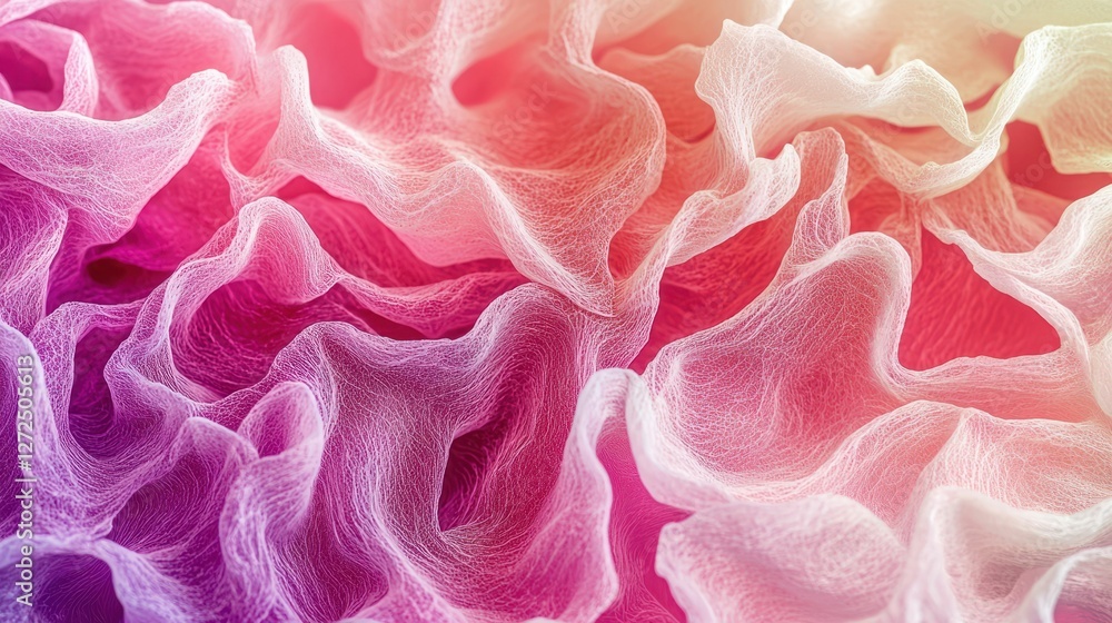 Poster abstract study of vibrant tissue patterns in photographic format