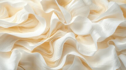Obraz premium Abstract Composition of Layered Paper Towels in Subtle Cream Colors