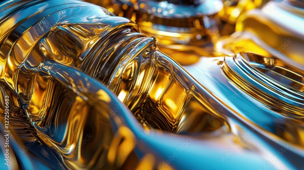 Aufkleber close-up artistic view of fluid motion in engine oils and fluids