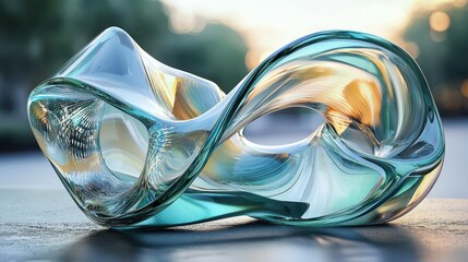 Intricate Avant Garde Sculpture Crafted from Layered Glass