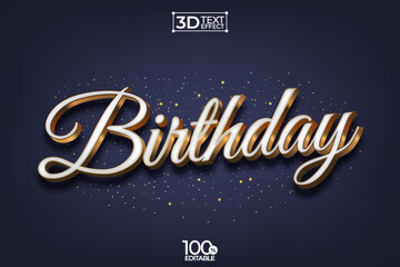 Birthday 3D text effect