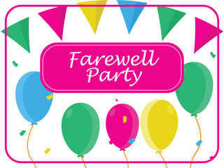 Farewell Party Illustration Background and Poster Card Design