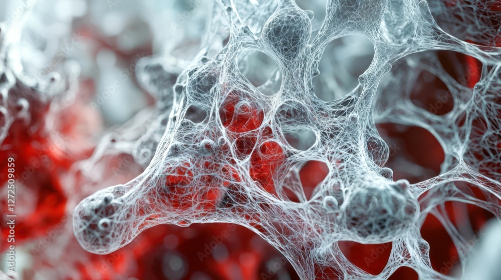 Poster abstract artistic visualization of tissue in colorful design