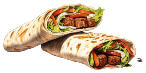 PNG Tortilla fajita bread food.