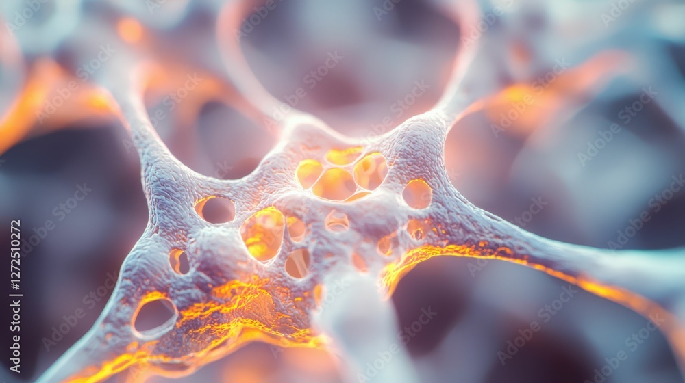Poster detailed close-up of connective tissue showing subtle textures and patterns