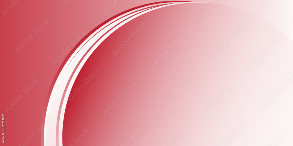 Poster modern abstract gradian background with transparent layers circle shape red and white color technolo
