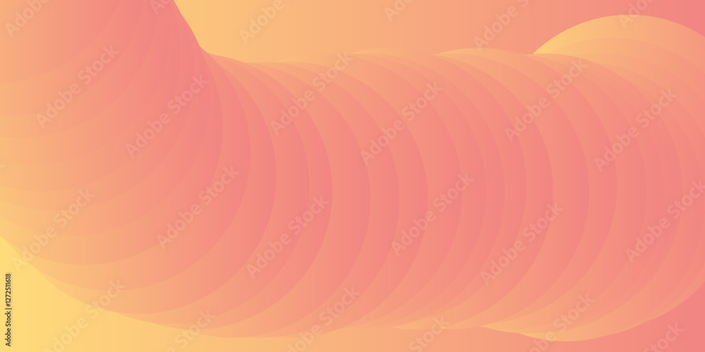 Poster modern abstract gradian background with transparent layers circle shape red and orange color technol