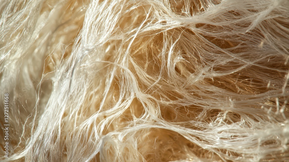 Poster intricate detail of fibrous tissue in dynamic coiling structure
