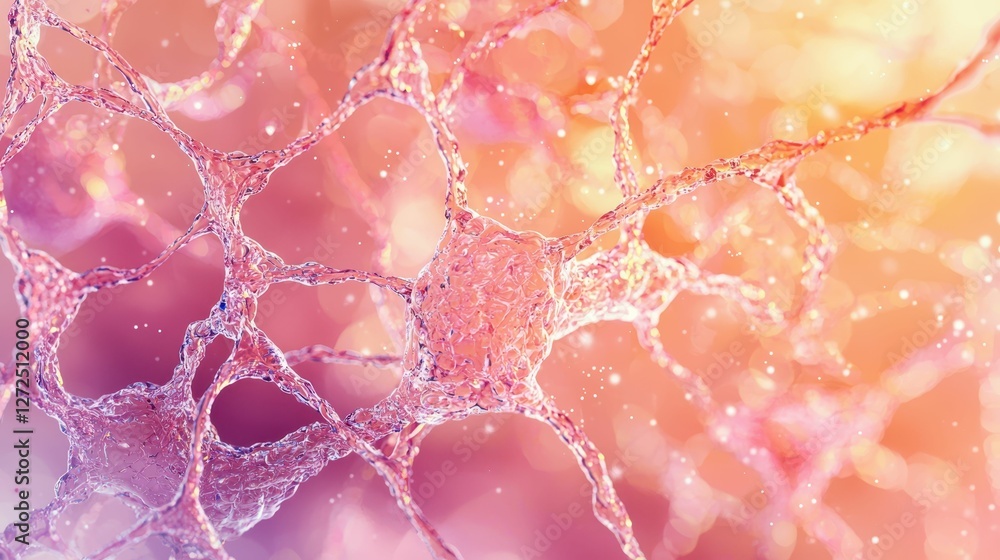 Aufkleber macro perspective on fibrous tissue with bokeh background effects