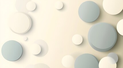 Abstract background with pastel circles and spheres