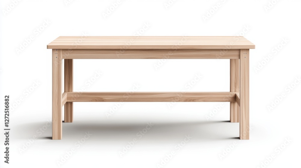 Poster wooden table with clean lines and simple design ideal for various interior settings and events