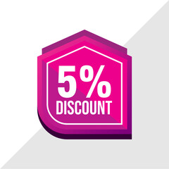 5% Discount Offer Banner - Limited Time Sale