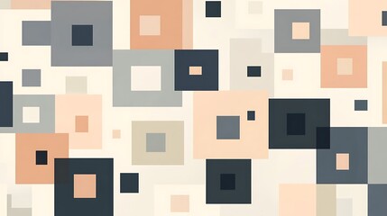 Abstract Geometric Composition Of Overlapping Squares