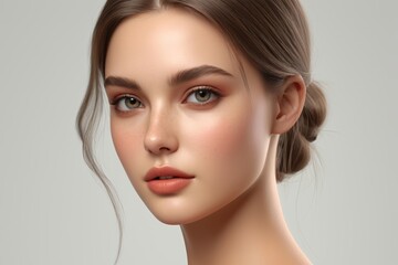 Naklejka premium a close up of a woman with a very pretty face