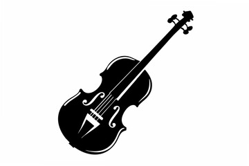 Obraz premium violin silhouette vector