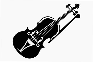 Obraz premium violin silhouette vector