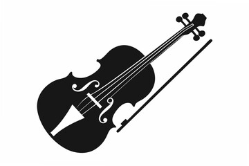 violin  silhouette vector