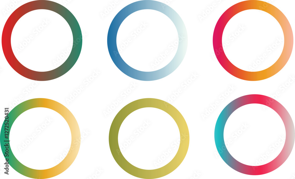 Aufkleber set of gradient circles vector file download | any changes can be possible