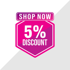 5% Discount Offer Banner - Limited Time Sale