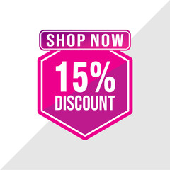 15% Off Sale Banner - Exclusive Discount Promotion