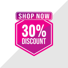 30% Discount Offer Banner - Mega Sale Promotion
