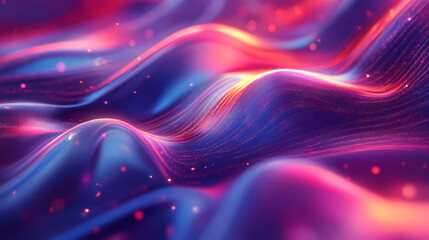 Obraz premium Brilliant radiant cosmic wave patterns featuring smooth gradient designs. Hyper-Real Light Reflections. Illustration