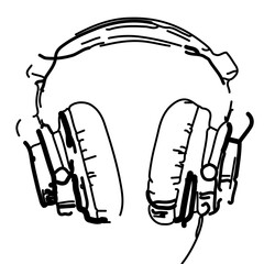 Minimalist Headphones Vector Icon