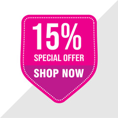 15% Off Sale Banner - Exclusive Discount Promotion