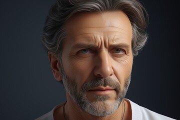 Obraz premium there is a man with a beard and a white shirt