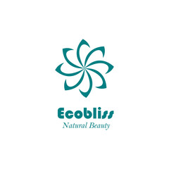 natural circle logo design template makeup illustration vector