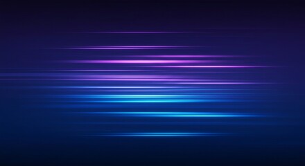 AI Image an abstract background featuring horizontal blue and purple light streaks, suggesting speed, technology, and a futuristic aesthetic.