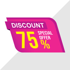 75% Off Discount Banner - Super Sale Announcement