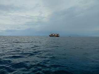 ship in the sea