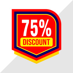 75% Discount Offer Banner - Mega Sale Promotion