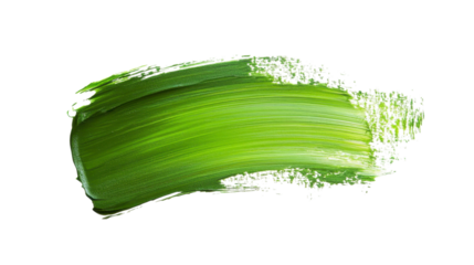 Light green watercolor paint with soft light isolated on transparent background