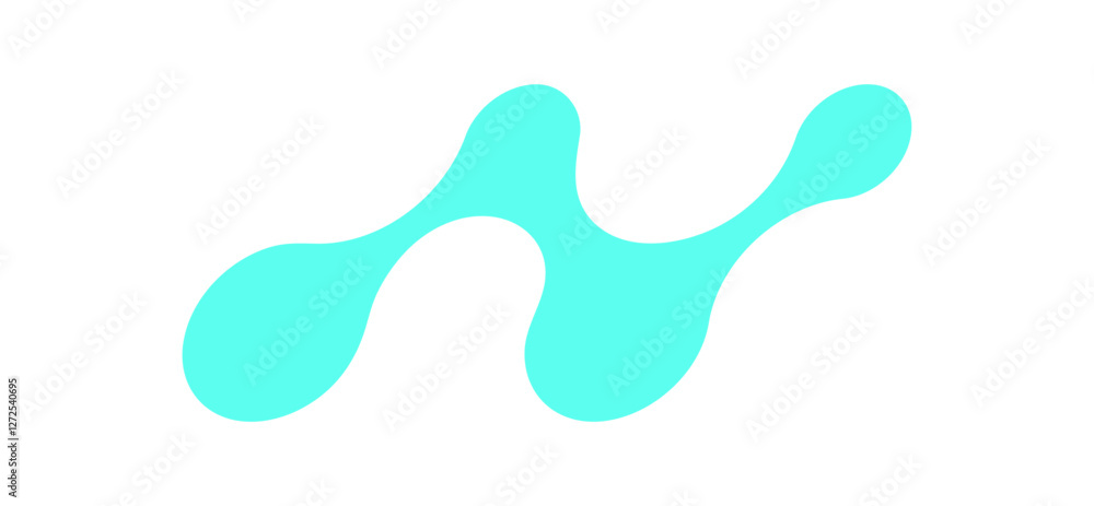 Sticker y2k abstract metaball shape. retro cool icon with a modern aesthetic. geometric element in flat desi