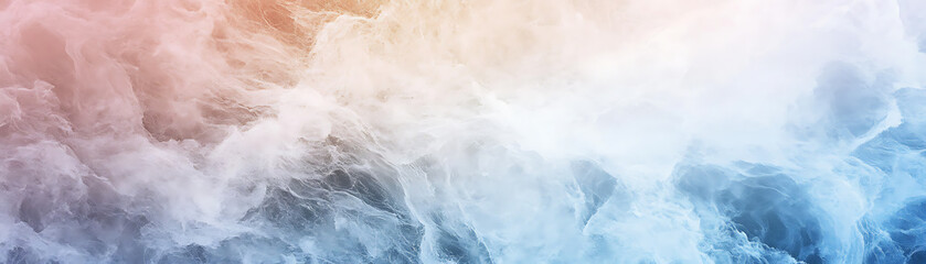 Obraz premium A beautiful blend of colorful smoke creating an ethereal and atmospheric effect.