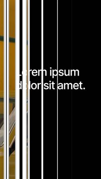 Vertical Fan Shape Transitions with Text