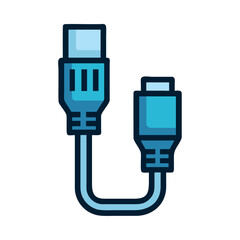Telecomunication cable connector icon