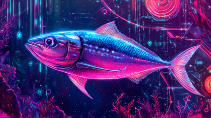 vibrant neon tuna