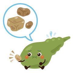 胆石ができた胆嚢のキャラクター2